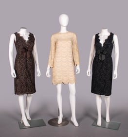 THREE SARMI COCKTAIL OR PARTY DRESSES, NEW YORK, 1960s