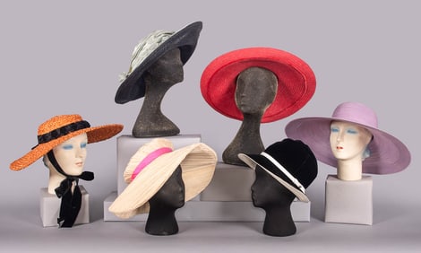 SIX MR. JOHN OR OTHER SUNHATS, NEW YORK & LONDON, MID-LATE 20TH C