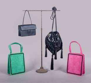 FOUR DESIGNER HANDBAGS, USA & PARIS, 1980s