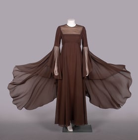 TWO DESIGNER EVENING GOWNS, USA, 1970s
