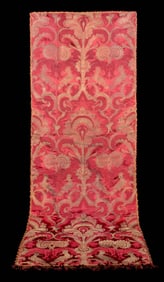 SILK DAMASK HANGING, FRANCE, LATE 17TH C