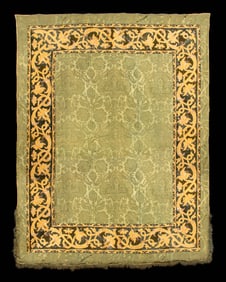 SILK DAMASK COVERLET OR WALL HANGING, ITALY, ORIGINALLY 16TH C
