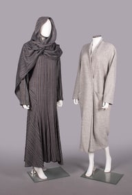 TWO NORMA KAMALI COTTON DRESSES USA, 1980s