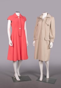 TWO GEOFFREY BEENE WOOL DAY DRESSES, USA, 1960s
