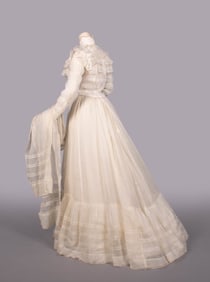 FOUR PIECE ORGANDY LINGERIE GOWN, c. 1904