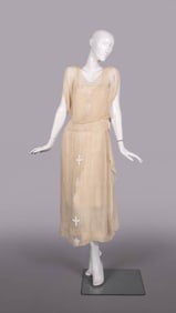 BEADED SILK CHIFFON EVENING DRESS, c. 1923