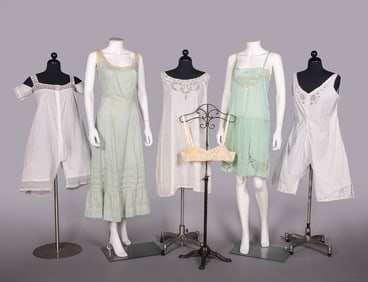 COLLECTION OF COTTON & SILK UNDERGARMENTS, c. 1905-1930