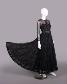 BILL BLASS TULLE & SILK EVENING GOWN, USA, 1970s