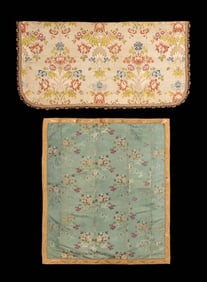 TWO SILK BROCADE PANELS, ITALY, 1720s-1750s