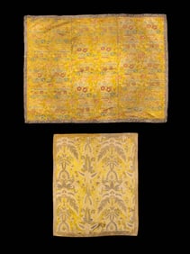 TWO SILK BROCADE PANELS, EUROPE, c. 1700 & 1730s
