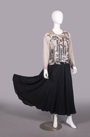 KARL LAGERFELD SMOKESTACK BEADED DRESS, PARIS, EARLY 1990s
