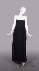 UNLABELED COUTURE EVENING LACE GOWN, 1960s