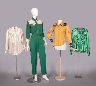 THREE ROCKABILLY SHIRTS & ONE ENSEMBLE, CALIFORNIA, 1940-1950s