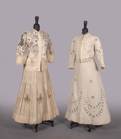 TWO LINEN & LACE WALKING SUITS, 1904-1906