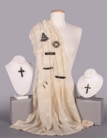 COLLECTION OF MOURNING JEWELRY, LATE 19TH C-1930s