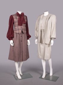 JEAN PATOU & VALENTINO DAY ENSEMBLES, FRANCE & ITALY, 1970-1980s