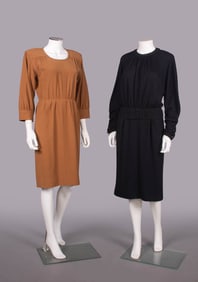 YSL & VALENTINO KNIT DRESSES, FRANCE & ITALY, 1980s