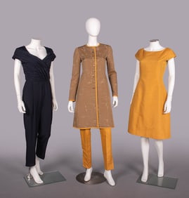 VERSACE JUMPSUIT & OSCAR DE LA RENTA ENSEMBLE, ITALY & USA, 1990s