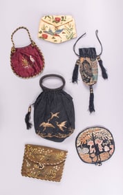 SIX CHINOISERIE LADIES BAGS, 1890’s-1940’s