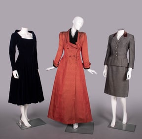 THREE HENRI BENDEL DAY OR HOSTESS ENSEMBLES, NEW YORK, 1946-EARLY 1950s