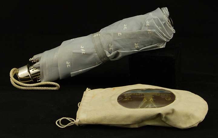 PAIR COURREGES SUNGLASSES & GREY UMBRELLA, 1960s & (1 of 4)