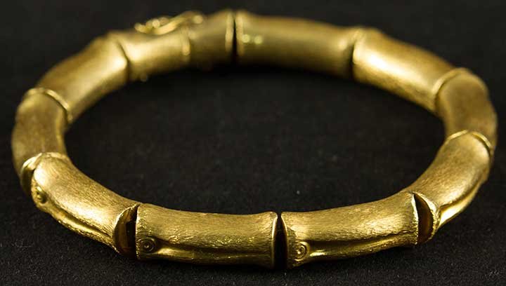 18K GOLD BAMBOO BRACELET (1 of 3)
