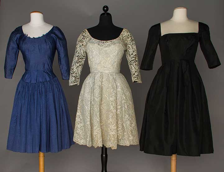 THREE DESIGNER'S PARTY DRESSES, 1950s (1 of 9)