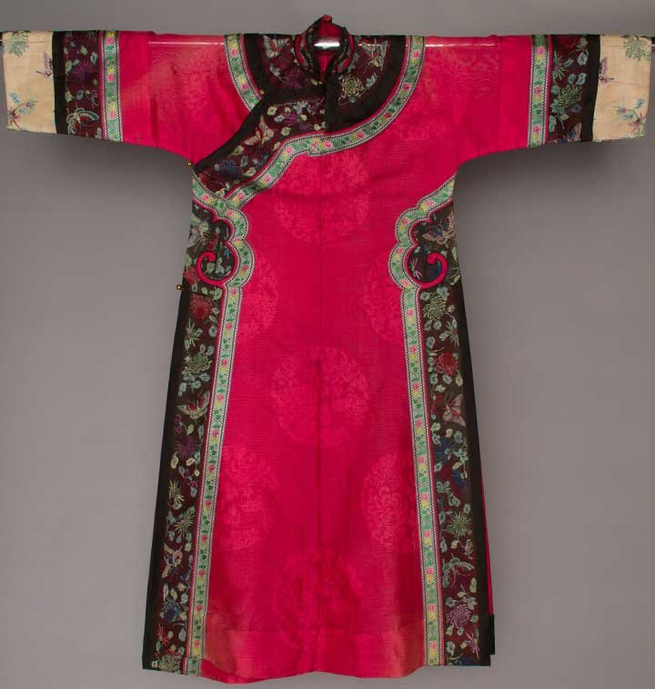 GAUZE DAMASK SUMMER ROBE, CHINA, EARLY 20TH C (1 of 8)