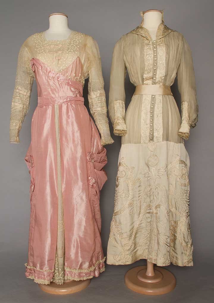 TWO SILK PARTY DRESSES, 1912-1916 (1 of 10)