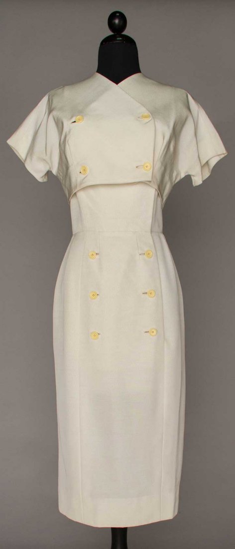 DIOR WHITE SUMMER ENSEMBLE, 1950s (1 of 7)