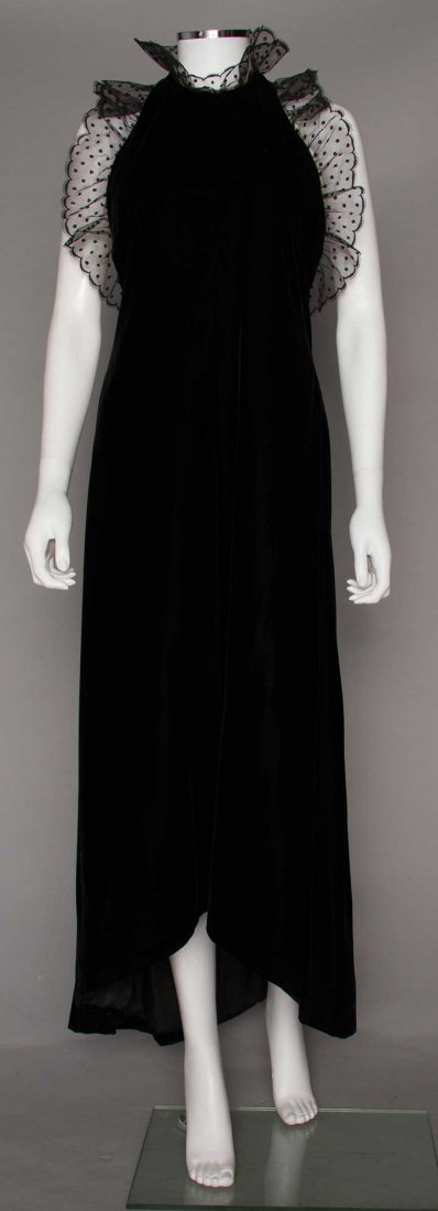 DIOR COUTURE VELVET EVENING DRESS, 1970-1980s (1 of 5)