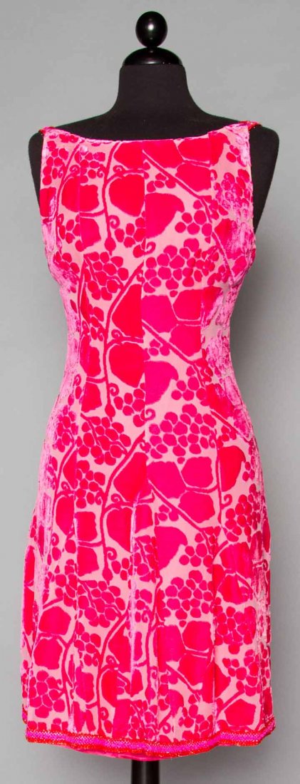 CHANEL CUT VELVET PARTY DRESS, 1990s (1 of 7)