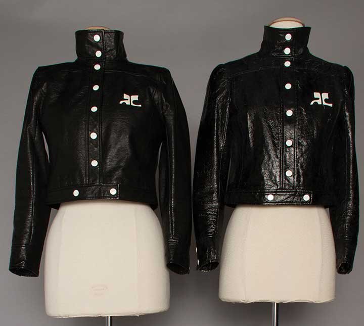 TWO COURREGES BLACK VINYL JACKETS, 1960s & 1990s (1 of 8)