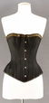 BLACK "P.D." CORSET, BELGIUM, 1880-1890s