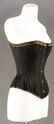 BLACK "P.D." CORSET, BELGIUM, 1880-1890s - 2