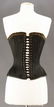 BLACK "P.D." CORSET, BELGIUM, 1880-1890s - 4