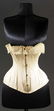 IVORY SILK SATIN CORSET, 1890s