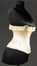 IVORY SILK SATIN CORSET, 1890s - 2