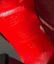LOUBOUTIN TALL RED LEATHER BOOTS, UNWORN - 5