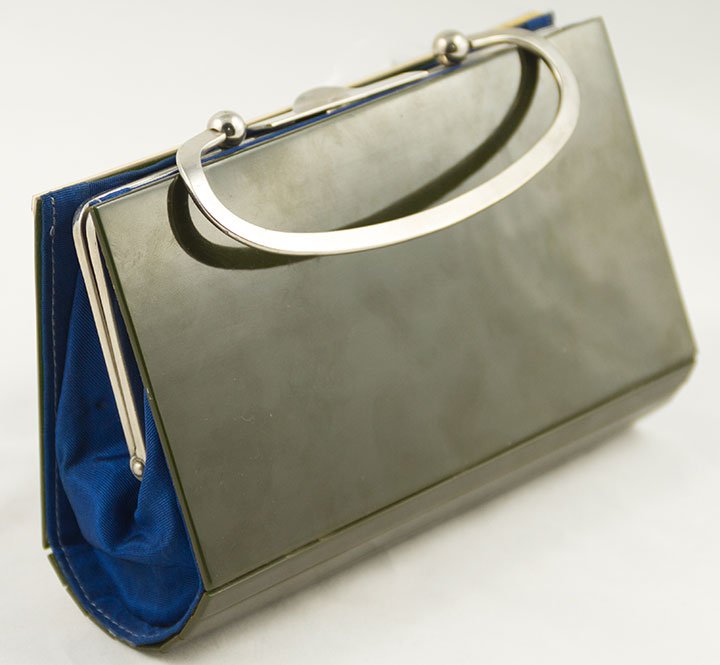 GREEN BAKELITE HAND BAG, GERMANY, 1930s (1 of 5)