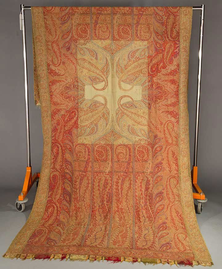 HANDMADE PAISLEY SHAWL, KASHMIR, MID 19TH C (1 of 6)