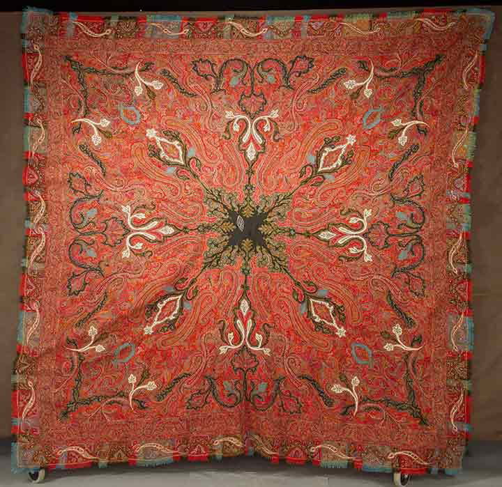 TWO PAISLEY SHAWLS, LAST HALF 19TH C (1 of 10)