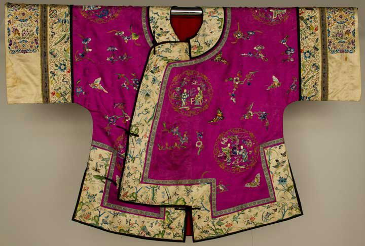 FUSCHIA SILK JACKET, CHINA, c. 1900 (1 of 7)