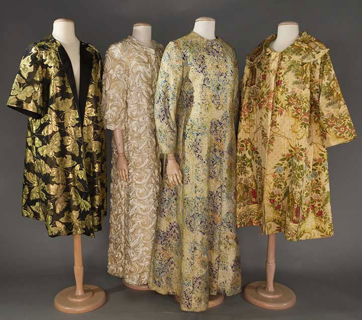 FOUR EVENING COATS, 1950-1960s (1 of 8)