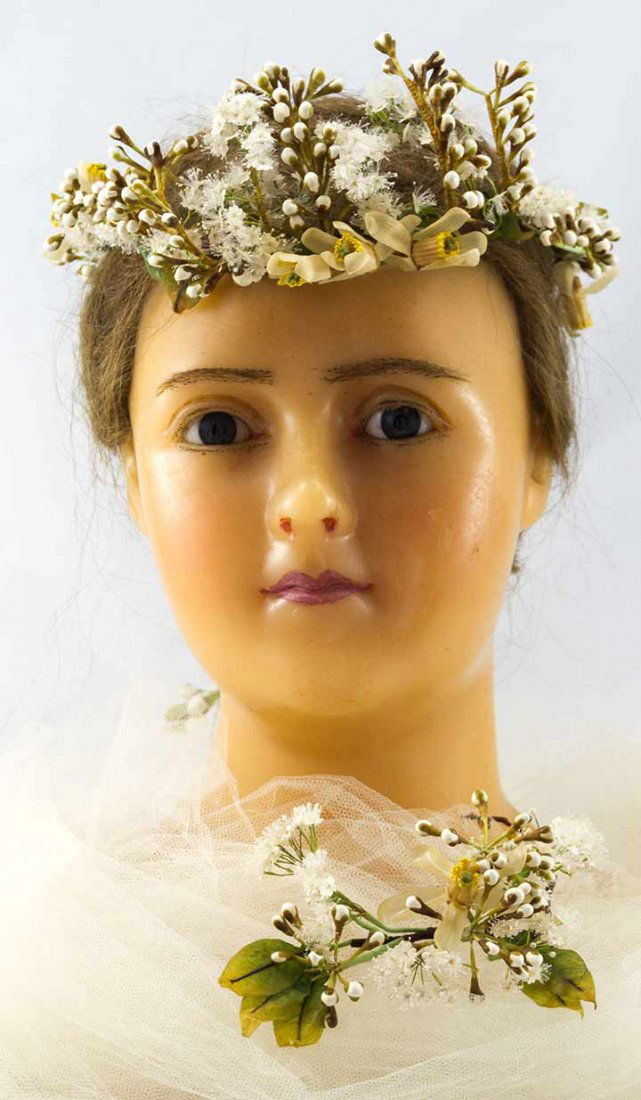 WEDDING HEADPIECE & ORIGINAL BOX, FRANCE, 1840s (1 of 6)