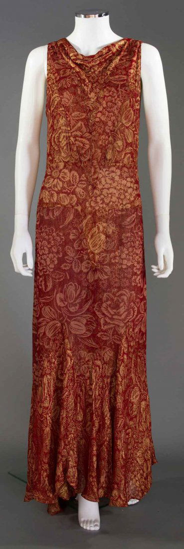 PATOU COUTURE LAME EVENING ENSEMBLE, 1930s (1 of 10)