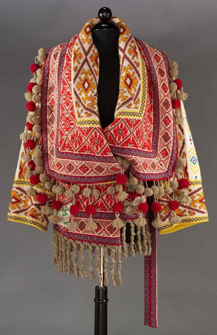 McQUEEN WOOL KNIT POM-POM JACKET, A-W 2005 (1 of 6)