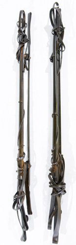 ALBERT PALEY Two large door handles of forged stee: ALBERT PALEY Two large door handles of forged steel. 72" x 6", 72" x 7"