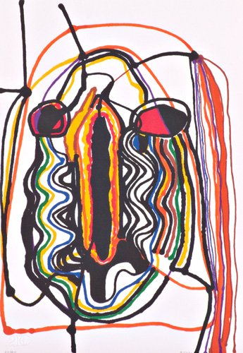 Alberto Burri (Italian, 1915-1995) Saffo, 1973; Po: Alberto Burri (Italian, 1915-1995) Saffo, 1973; Portfolio of ten lithographs in colors; Signed and numbered; 10 1/2" x 7 1/4"; Publisher: Edizione 2RC, Rome; Provenance: Private Collection, Cleveland