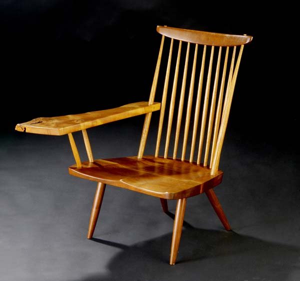 GEORGE NAKASHIMA Walnut lounge chair with free-edge - 3